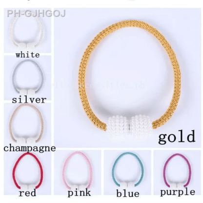 2 pcs Magnetic Pearl Curtain Buckle Clips for Easy Curtain Styling