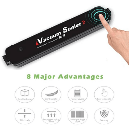 Food Saver Vacuum Sealer-Electric with 5 Vacuum Bags, Preserves Food Fresh Up to 5x Longer