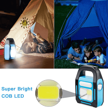3 In 1 Waterproof Solar Flashlight with USB Charging and COB LED Design