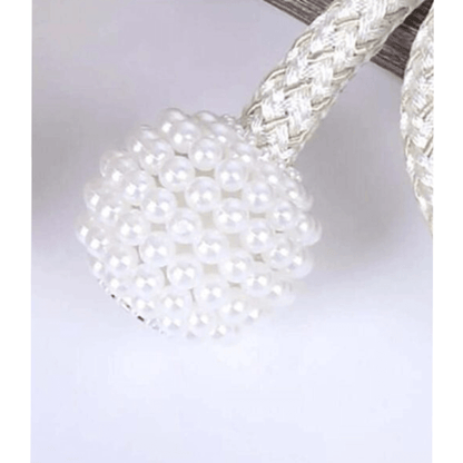 2 pcs Magnetic Pearl Curtain Buckle Clips for Easy Curtain Styling
