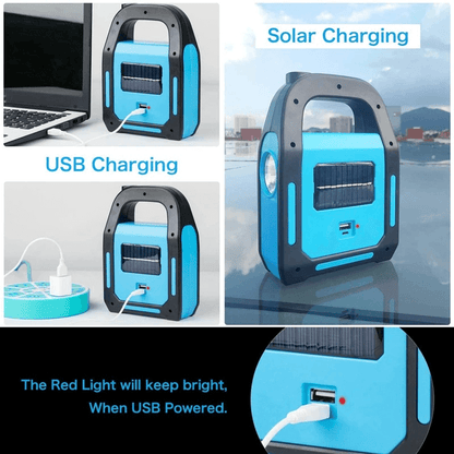3 In 1 Waterproof Solar Flashlight with USB Charging and COB LED Design