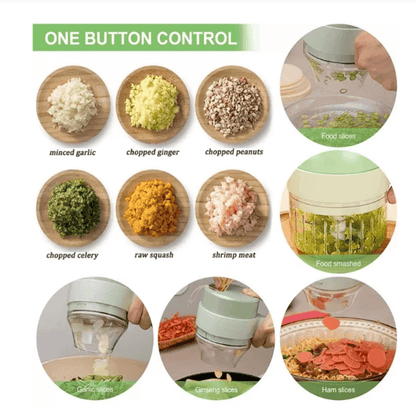 4 in 1 Handheld Electric Food Chopper with Ergonomic Design and Easy Cleaning